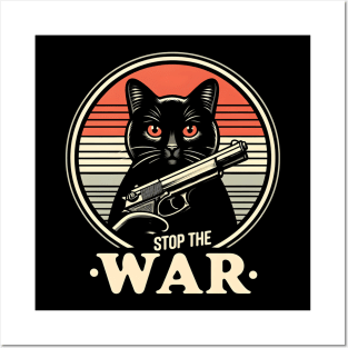 Stop the war - cats Posters and Art